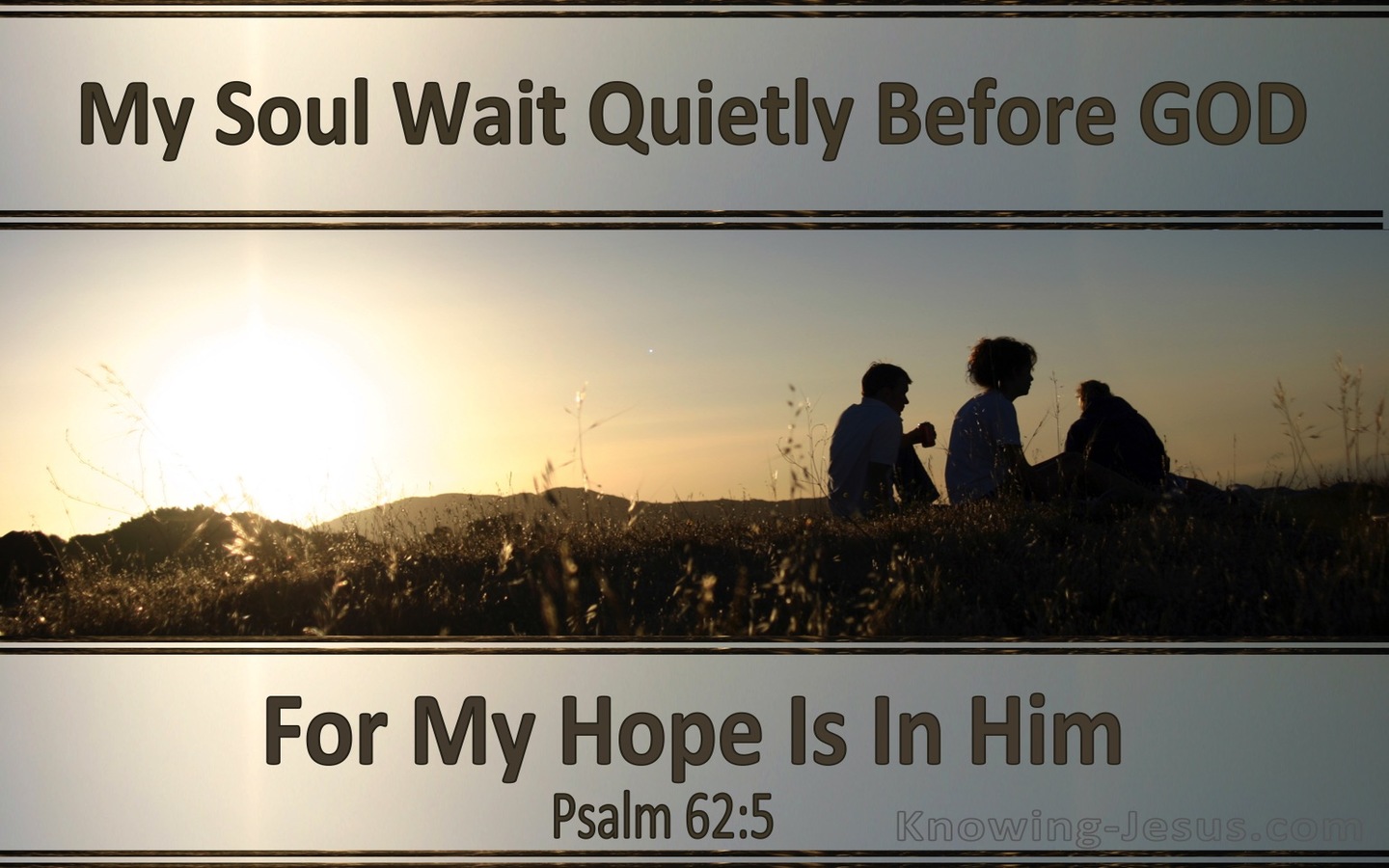 Psalm 62:5 My Soul Wait Quietly For God (silver)